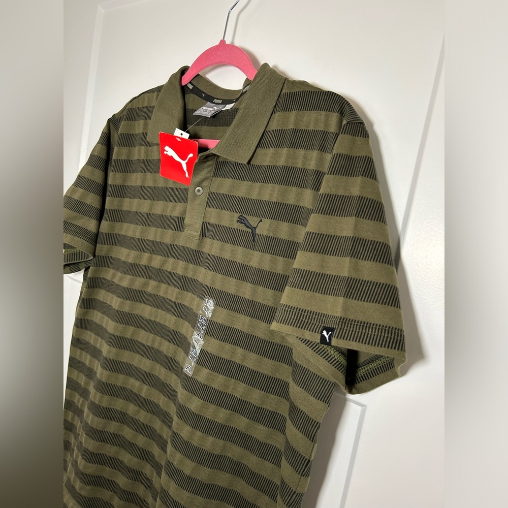 Men’s XL Puma golf polo, olive green